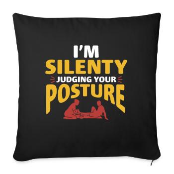 Kinésithérapeute Physiothérapie - Housse de coussin décorative 45 x 45 cm - noir - Devant