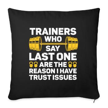 Personal Trainer Coach Gym Workout Fitness Trainer - Sofa pillowcase 17,3'' x 17,3'' (45 x 45 cm) - black - Front