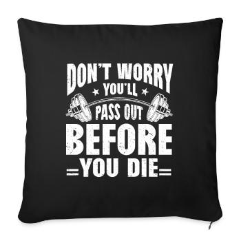 Personal Trainer Coach Gym Workout Fitness Trainer - Sofa pillowcase 17,3'' x 17,3'' (45 x 45 cm) - black - Front