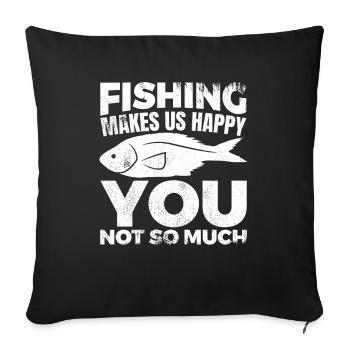 Fisherman's Joke - Sofa pillowcase 17,3'' x 17,3'' (45 x 45 cm) - black - Front