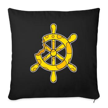 Volant Captain Cheese - Housse de coussin décorative 45 x 45 cm - noir - Devant