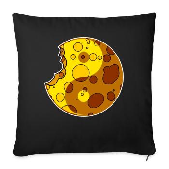 Cheese Yin Yang - Sofa pillowcase 17,3'' x 17,3'' (45 x 45 cm) - black - Front