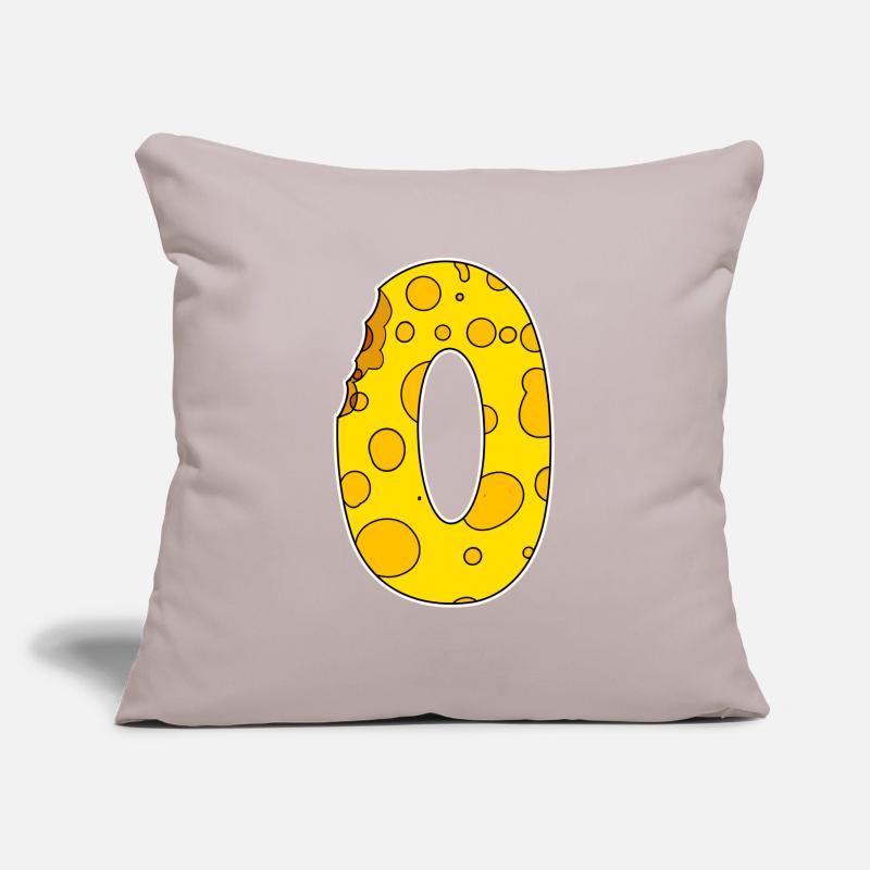 Numéro 0 - Zéro Housse de coussin décorative 45 x 45 cm