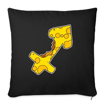Signe du zodiaque Symbole du Sagittaire - Housse de coussin décorative 45 x 45 cm - noir - Devant