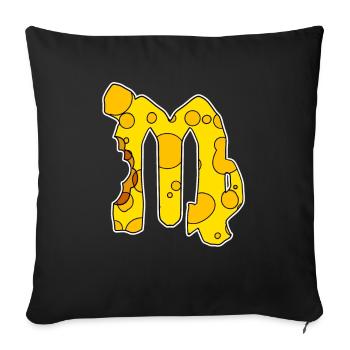 Zodiac sign Virgo Symbol - Sofa pillowcase 17,3'' x 17,3'' (45 x 45 cm) - black - Front