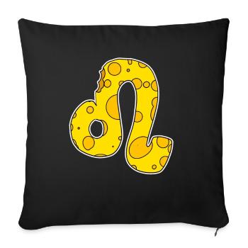 Zodiac sign Leo Symbol - Sofa pillowcase 17,3'' x 17,3'' (45 x 45 cm) - black - Front
