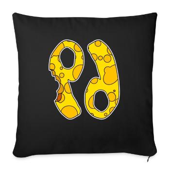 Zodiac Sign Cancer Symbol - Sofa pillowcase 17,3'' x 17,3'' (45 x 45 cm) - black - Front