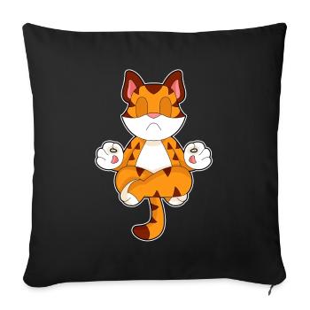 Tiger Yoga Fitness Meditation - Sofakissenbezug 45 x 45 cm - Schwarz - Vorne