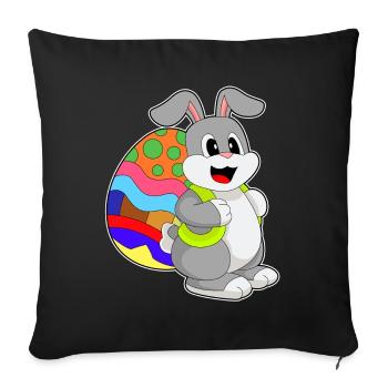 École de Pâques Bunny - Housse de coussin décorative 45 x 45 cm - noir - Devant