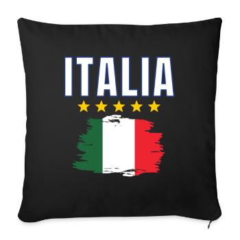 Italia 2024 Jersey - Italian Flag Italy - Sofa pillowcase 17,3'' x 17,3'' (45 x 45 cm) - black - Front