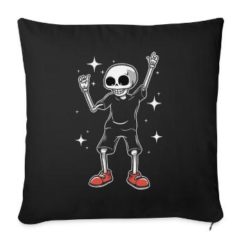 Cool Drôle Squelette - Housse de coussin décorative 45 x 45 cm - noir - Devant