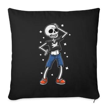 Cool Drôle Squelette - Housse de coussin décorative 45 x 45 cm - noir - Devant