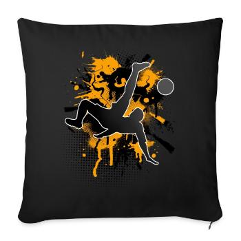 Soccer Soccer Players - Sofa pillowcase 17,3'' x 17,3'' (45 x 45 cm) - black - Front