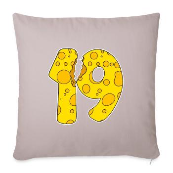19 Year Old Funny Cheese - Sofa pillowcase 17,3'' x 17,3'' (45 x 45 cm) - light taupe - Front