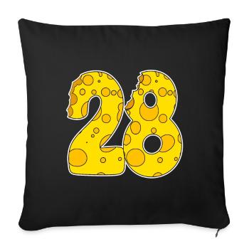 28 years old Lustig Käse - Sofa pillowcase 17,3'' x 17,3'' (45 x 45 cm) - black - Front