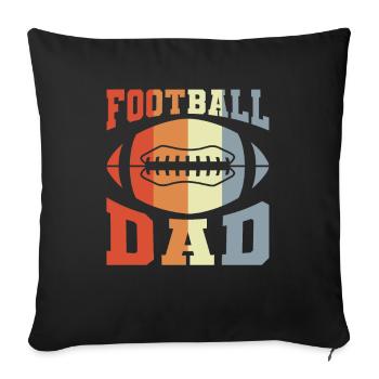 American Football Dad - Sofa pillowcase 17,3'' x 17,3'' (45 x 45 cm) - black - Front
