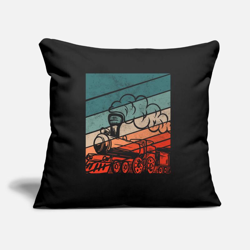 Rétro Train Driver Train Trains Hobby Gift Housse de coussin décorative 45 x 45 cm