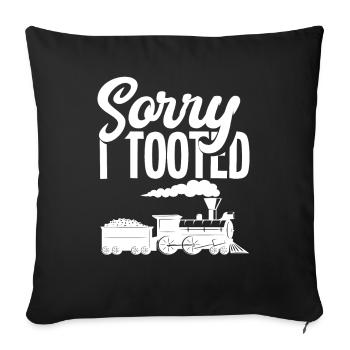 Train Driver Hobby Railroad Gift - Sofa pillowcase 17,3'' x 17,3'' (45 x 45 cm) - black - Front