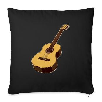 Guitar - Sofa pillowcase 17,3'' x 17,3'' (45 x 45 cm) - black - Front