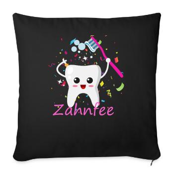 Tooth Fairy,Tooth Fairy Costume,Carnival,Confetti - Sofa pillowcase 17,3'' x 17,3'' (45 x 45 cm) - black - Front