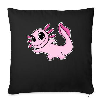 Axolotl Motif Pink - Sofa pillowcase 17,3'' x 17,3'' (45 x 45 cm) - black - Front