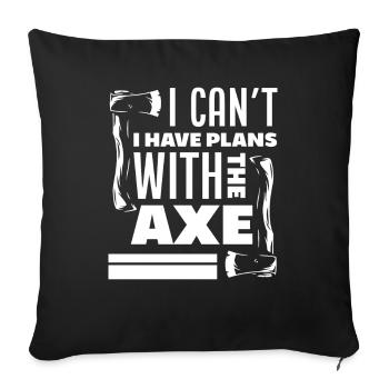 Funny Axe Throw Axe Throwing Gift - Sofa pillowcase 17,3'' x 17,3'' (45 x 45 cm) - black - Front