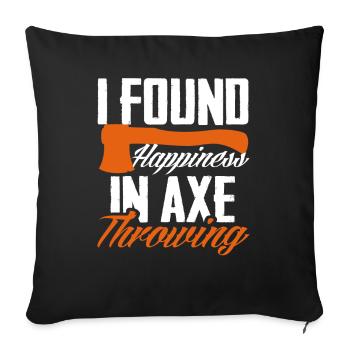 Axe Throwing Axe Throwing Happiness Passion - Sofa pillowcase 17,3'' x 17,3'' (45 x 45 cm) - black - Front