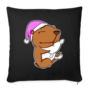 Capybara Capybara Oreiller Fatigué Relax - Housse de coussin décorative 45 x 45 cm - noir - Devant