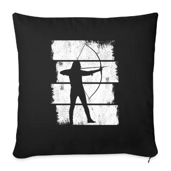 Archer - Sofa pillowcase 17,3'' x 17,3'' (45 x 45 cm) - black - Front