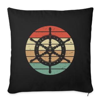 Croisière Croisière Vacances Croisière en famille T-shirt - Housse de coussin décorative 45 x 45 cm - noir - Devant