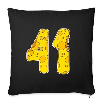41 years of Lustig Käse - Sofa pillowcase 17,3'' x 17,3'' (45 x 45 cm) - black - Front