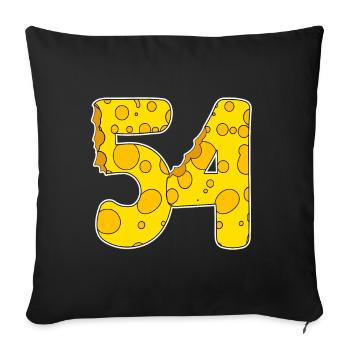 54 years of Lustig Käse - Sofa pillowcase 17,3'' x 17,3'' (45 x 45 cm) - black - Front