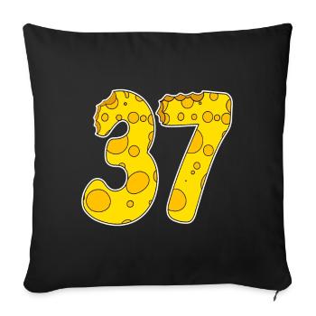 37 years old Lustig Käse - Sofa pillowcase 17,3'' x 17,3'' (45 x 45 cm) - black - Front