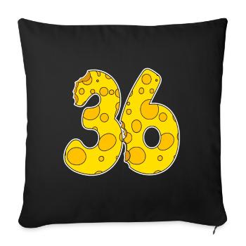 36 years old Lustig Käse - Sofa pillowcase 17,3'' x 17,3'' (45 x 45 cm) - black - Front