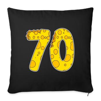 70 ans de fromage Lustig - Housse de coussin décorative 45 x 45 cm - noir - Devant