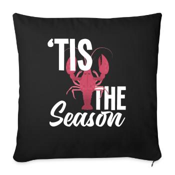 Crawfish Season Saying Gift - Sofa pillowcase 17,3'' x 17,3'' (45 x 45 cm) - black - Front
