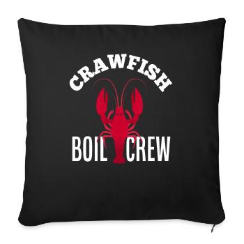 Crawfish Season Saying Gift - Sofa pillowcase 17,3'' x 17,3'' (45 x 45 cm) - black - Front