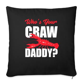 Crawfish Dad Pun Saying - Sofa pillowcase 17,3'' x 17,3'' (45 x 45 cm) - black - Front
