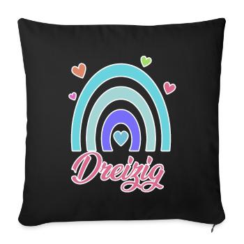 30. Geburtstag Regenbogen Vintage - Sofakissenbezug 45 x 45 cm - Schwarz - Vorne