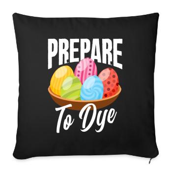 Easter Eggs Coloring Easter Pun - Sofa pillowcase 17,3'' x 17,3'' (45 x 45 cm) - black - Front