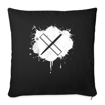 Pen ruler - Sofa pillowcase 17,3'' x 17,3'' (45 x 45 cm) - black - Front