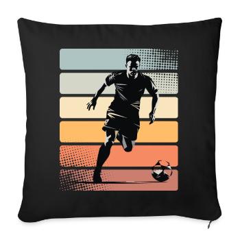 Soccer Soccer Players - Sofa pillowcase 17,3'' x 17,3'' (45 x 45 cm) - black - Front