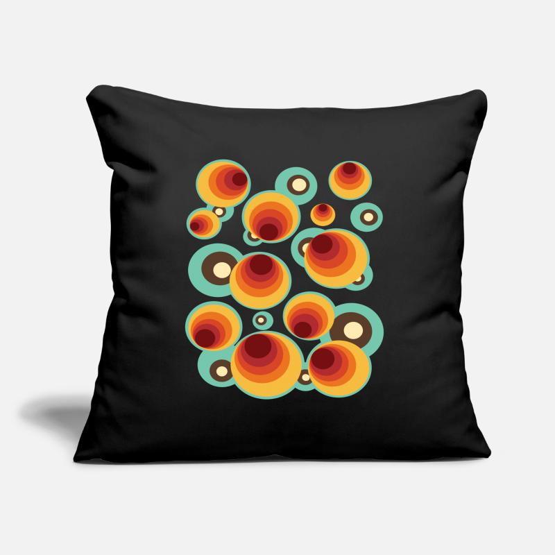 50s 60s Retro Pattern Circle Style Pattern Sofa pillowcase 17,3'' x 17,3'' (45 x 45 cm)