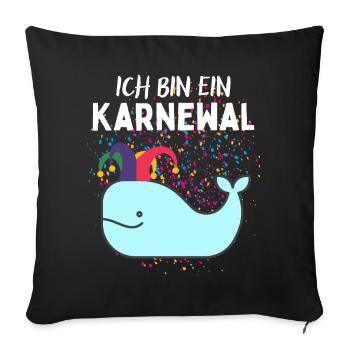 Karnewal - Lustiges Karneval Fasnacht Fasching - Sofa pillowcase 17,3'' x 17,3'' (45 x 45 cm) - black - Front
