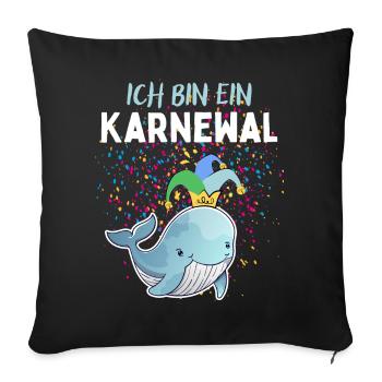 Karnewal - Lustiges Karneval Fasnacht Fasching - Sofa pillowcase 17,3'' x 17,3'' (45 x 45 cm) - black - Front
