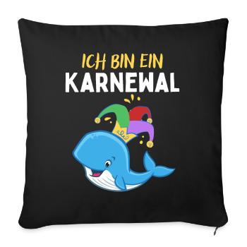 Karnewal - Lustiges Karneval Fasnacht Fasching - Sofa pillowcase 17,3'' x 17,3'' (45 x 45 cm) - black - Front