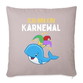 Karnewal - Lustiges Karneval Fasnacht Fasching - Sofa pillowcase 17,3'' x 17,3'' (45 x 45 cm) - light taupe - Front