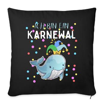 Karnewal - Lustiges Karneval Fasnacht Fasching - Sofa pillowcase 17,3'' x 17,3'' (45 x 45 cm) - black - Front