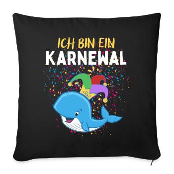 Karnewal - Lustiges Karneval Fasnacht Fasching - Sofa pillowcase 17,3'' x 17,3'' (45 x 45 cm) - black - Front