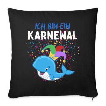 Karnewal - Lustiges Karneval Fasnacht Fasching - Sofa pillowcase 17,3'' x 17,3'' (45 x 45 cm) - black - Front